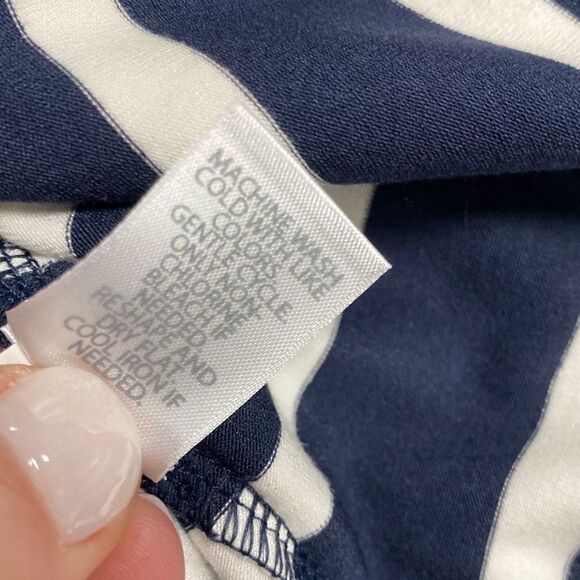 J.Jill Navy Stripe Long Sleeve Cardigan Size Medium NWOT - Picture 7 of 7